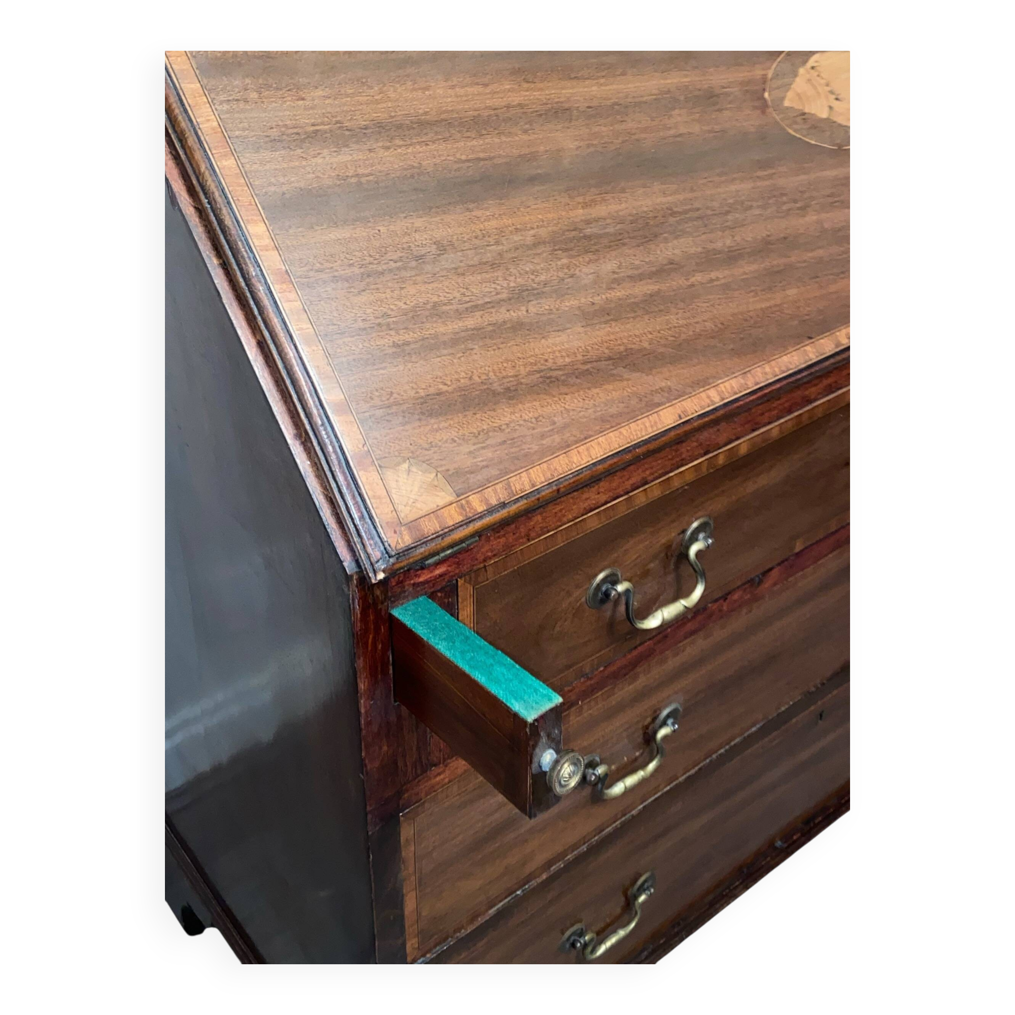 Library with integrated secretary English solid wood
