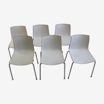 Lot of 6 chairs Catifa 46 edition Arper