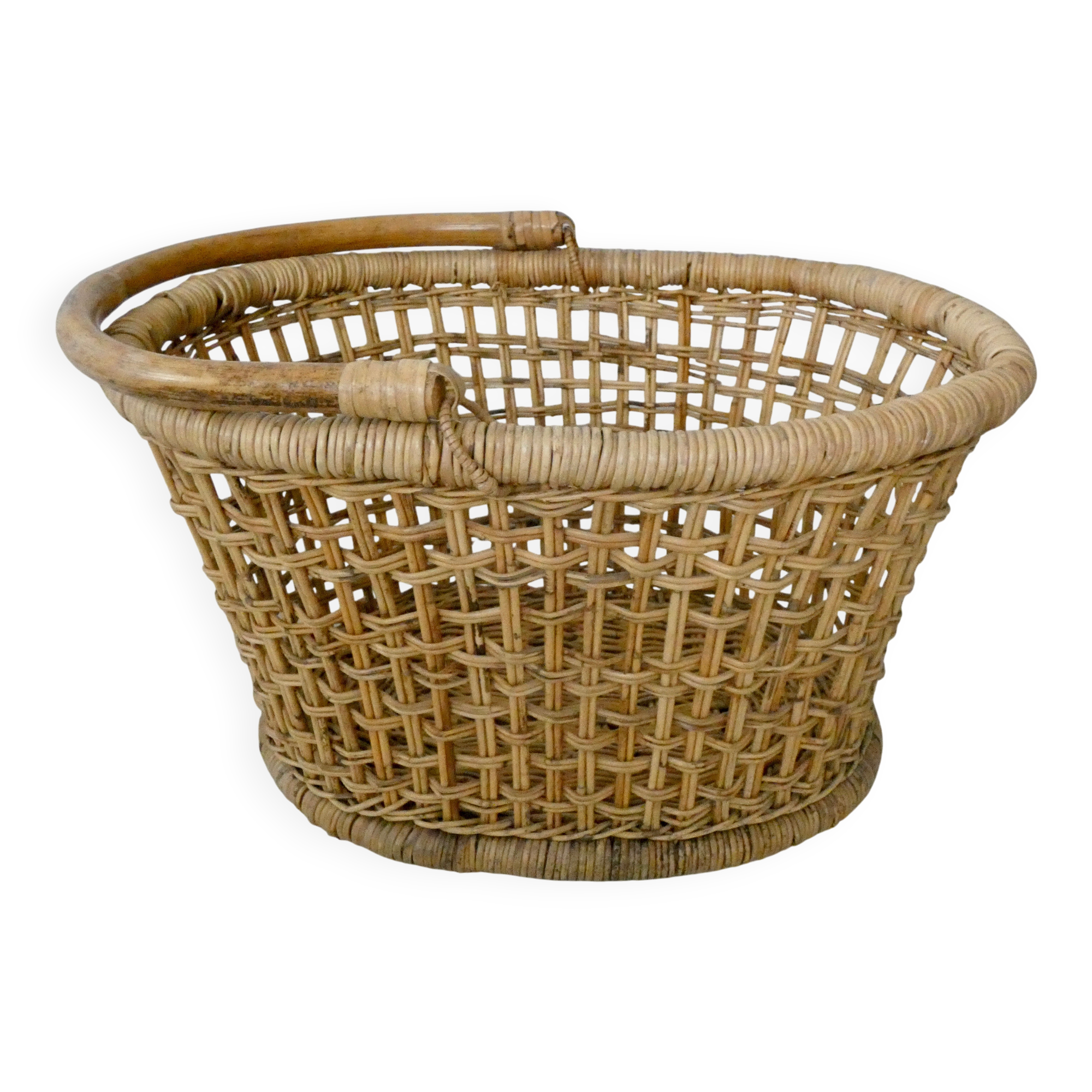 Vintage rattan basket