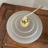 Vintage frosted glass pendant lamp