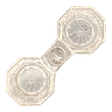 Octagonal glass salt cellar