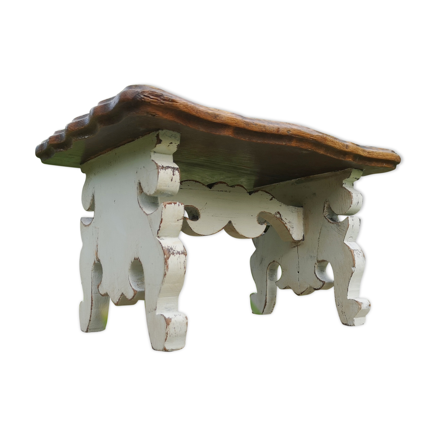 Bench rests feet patina vintage shabby chic gustavien