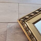 Wooden mirror gilded with gold leaf 48x63cm