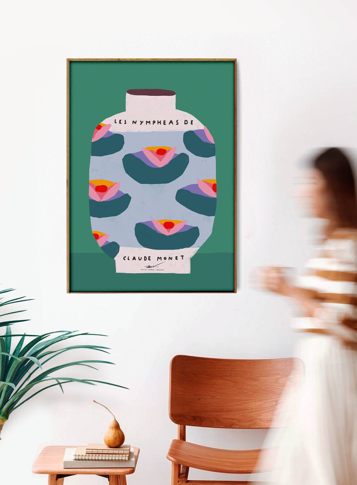 The Water Lilies by Claude Monet - Wall Poster 50x70cm