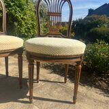 Antique Louis XVI style chair – lyre back, handcrafted upholstery