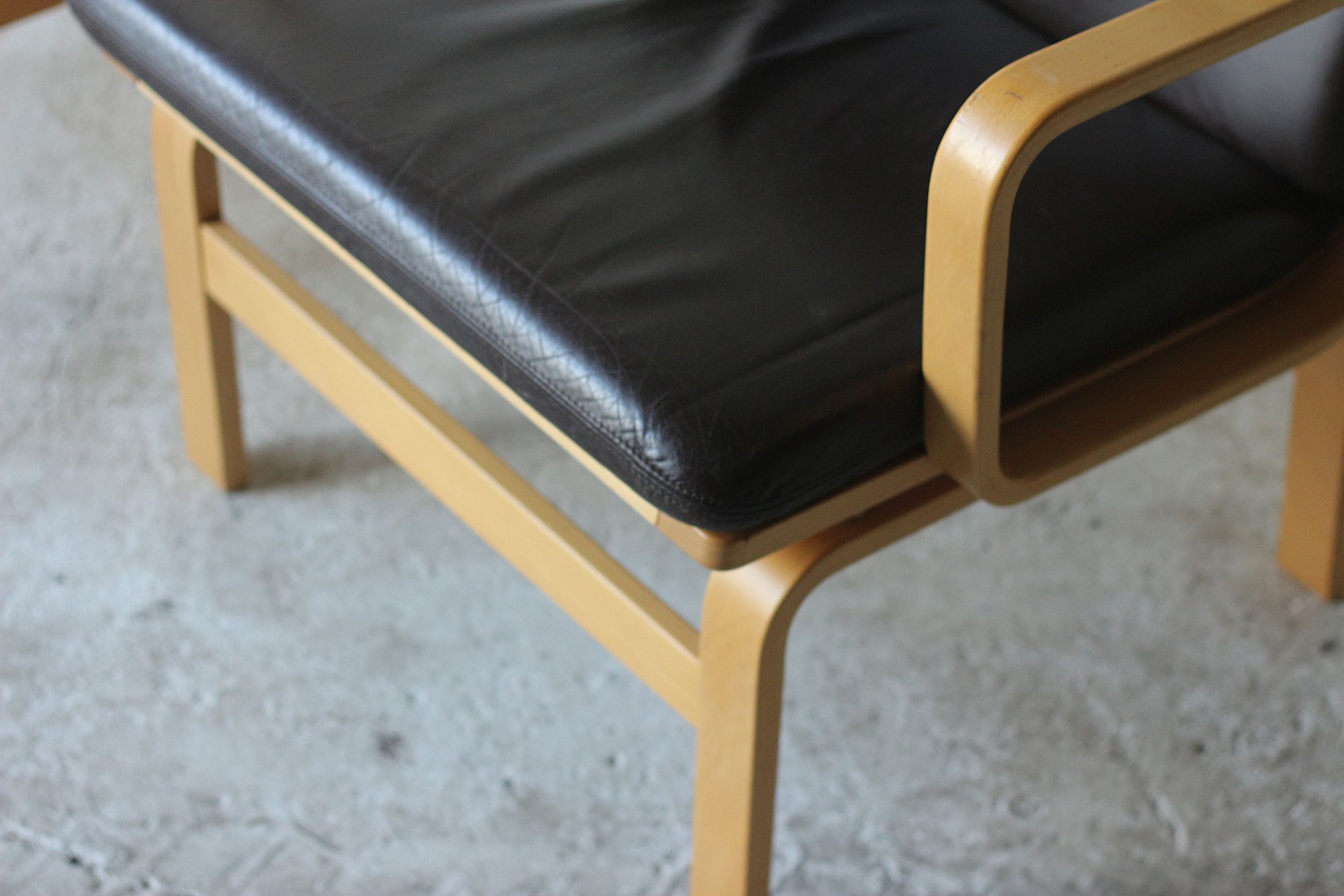 Pair of Mid Century Leather Armchairs by JOC Sweden, 1970's