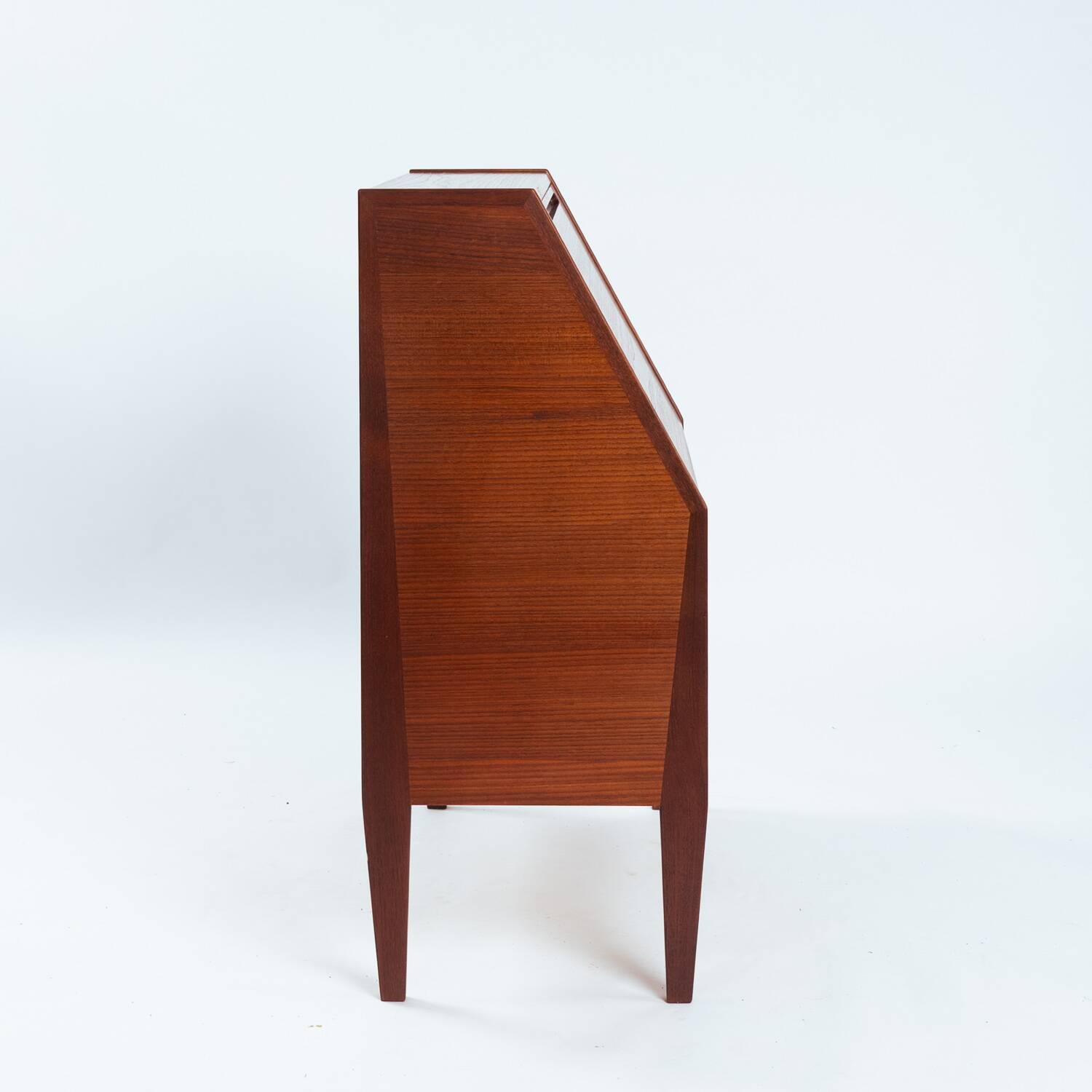 Kai Kristiansen model 63 desk teak secretaire with vanity mirror, 1960s