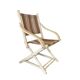 Chaise de plage/camping pliante vintage en bois