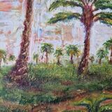 Tableau peinture exotique style colonial