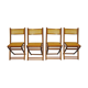 Lot de 4 chaises pliantes cannées années 70