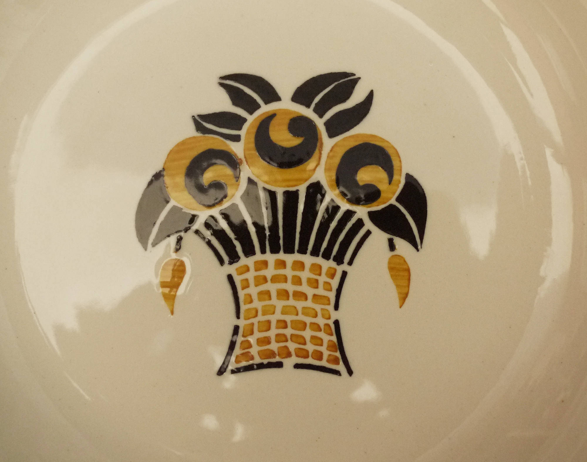 8 old soup dishes earthenware digoin sarreguemines 1930 s