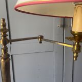 Brass reading floor lamp