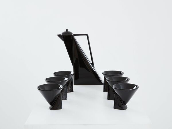Service à café en céramique Pierre Casenove pour Studio Salins 1980