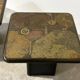 Pair of vintage Kneipp side tables with sculptural tops in mixed materials, 1970s