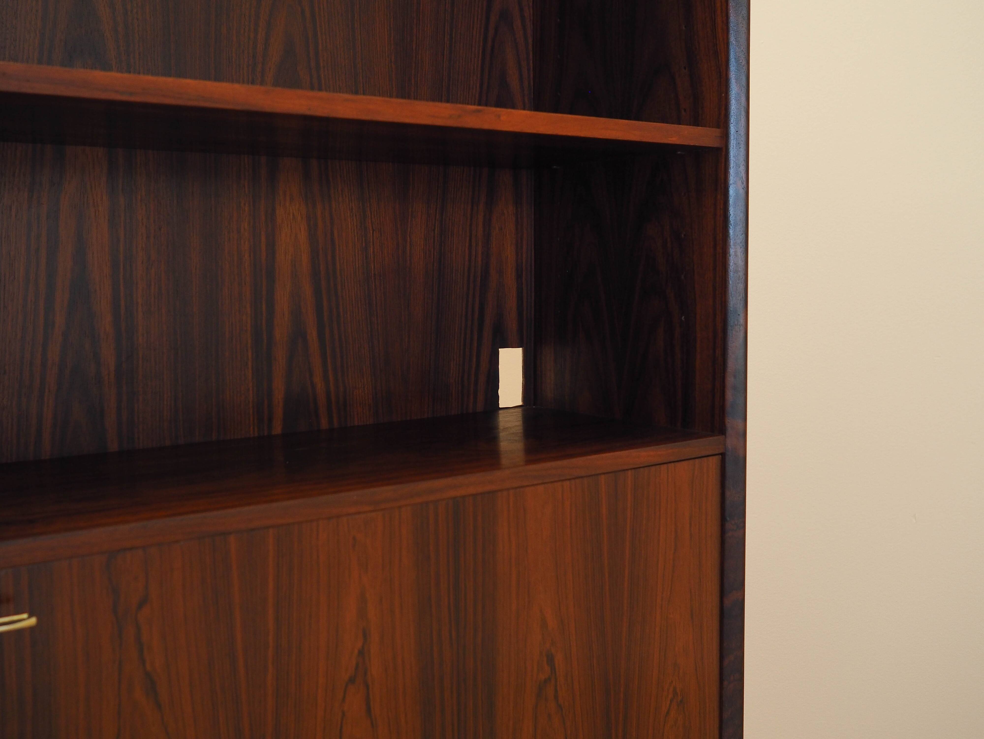 Rosewood bookcase, Danish design, 1970s, manufactured by Hundevad