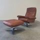 Vintage De Sede DS31 lounge chair with ottoman, 1970s
