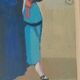 Oil painting on canvas board, Rodolfo Marma "The Nuns" Saint-E