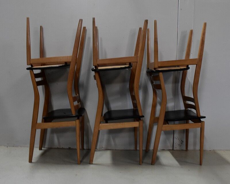 Suite of 6 chairs 1970
