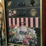 Commode rangement 5 tiroirs baroque Anna