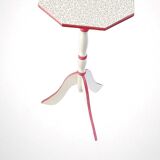 Vintage pedestal table restyled, antique pedestal table