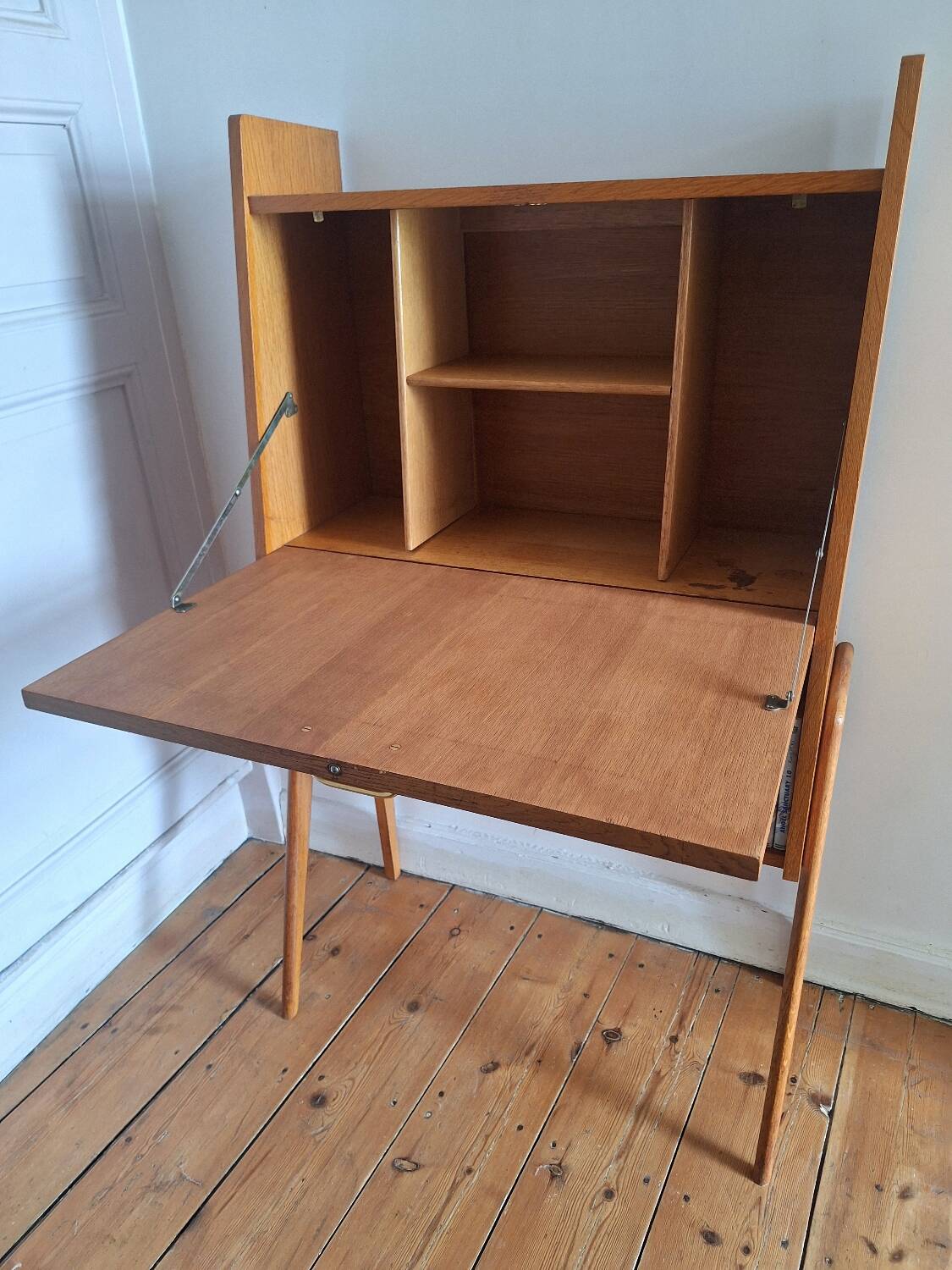 Secrétaire vintage, meuble bureau, bar ancien