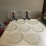Set of 9 dishes transparent dishes
