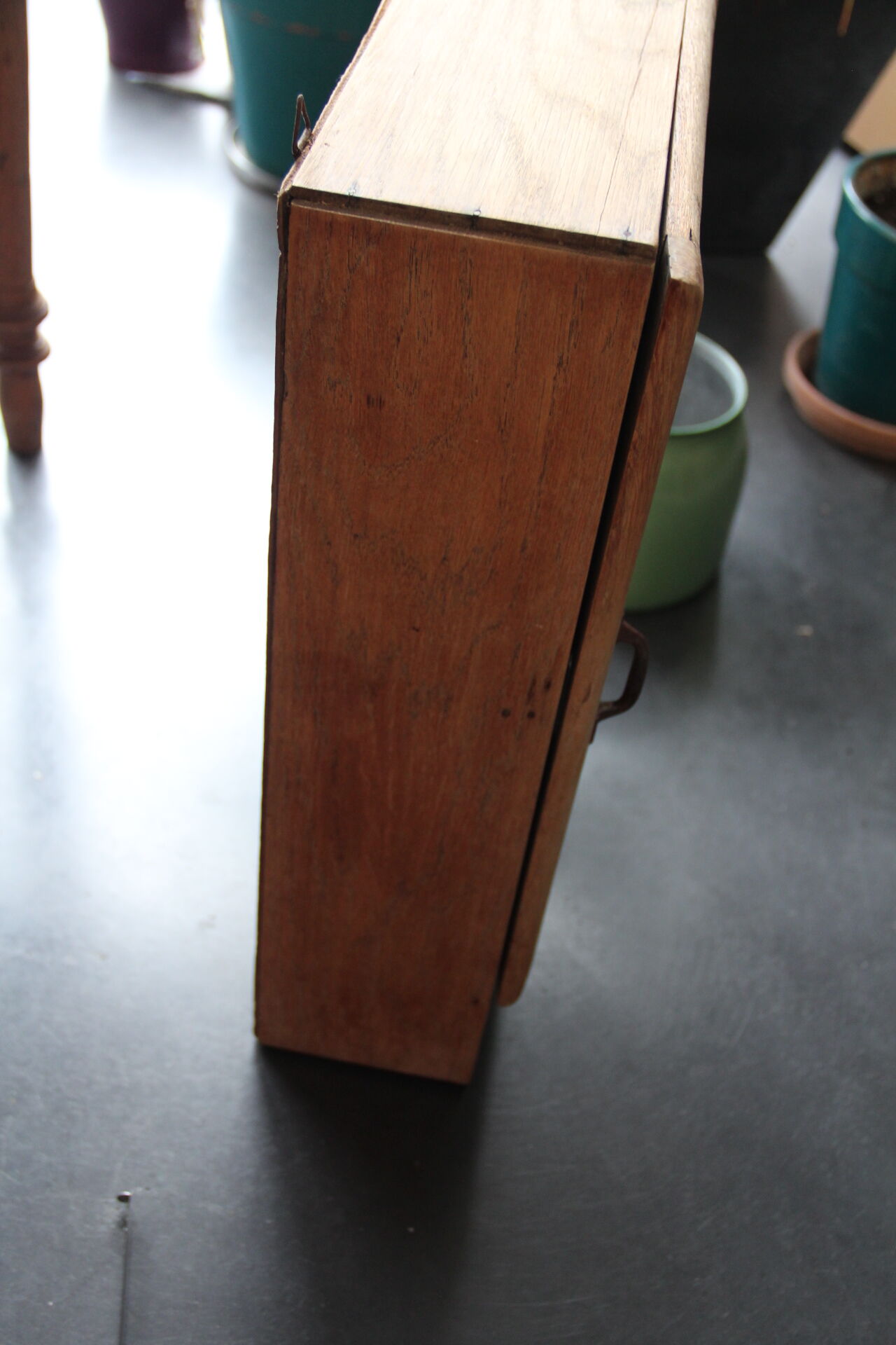Small toilet furniture or pharmacy with art deco mirror