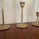 Scandinavian vintage brass candle holders