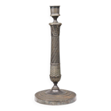Large silver plated copper candlestick, France ca. 1900
