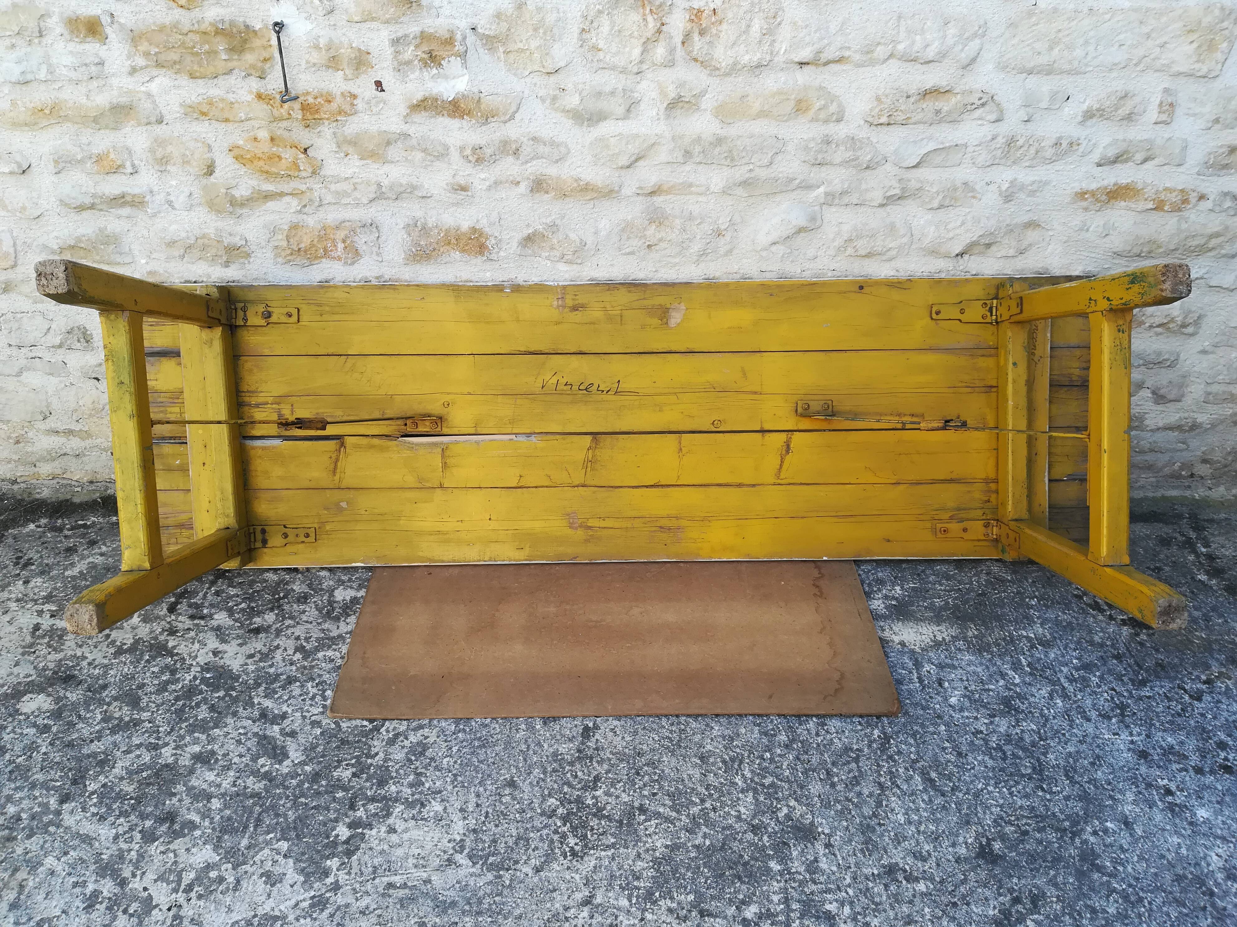 Folding brewery table