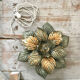 Green and gold flower wall lamp
