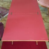 Vintage side table Scandinavian compass legs