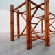 Large monumental bamboo dining table with glass top by Gasparucci, Italy