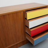 1960s sideboard with colored drawers