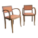 Pair of restored vintage armchairs – high-end élitis fabric