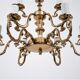 Brass chandelier, Poland, 1950s