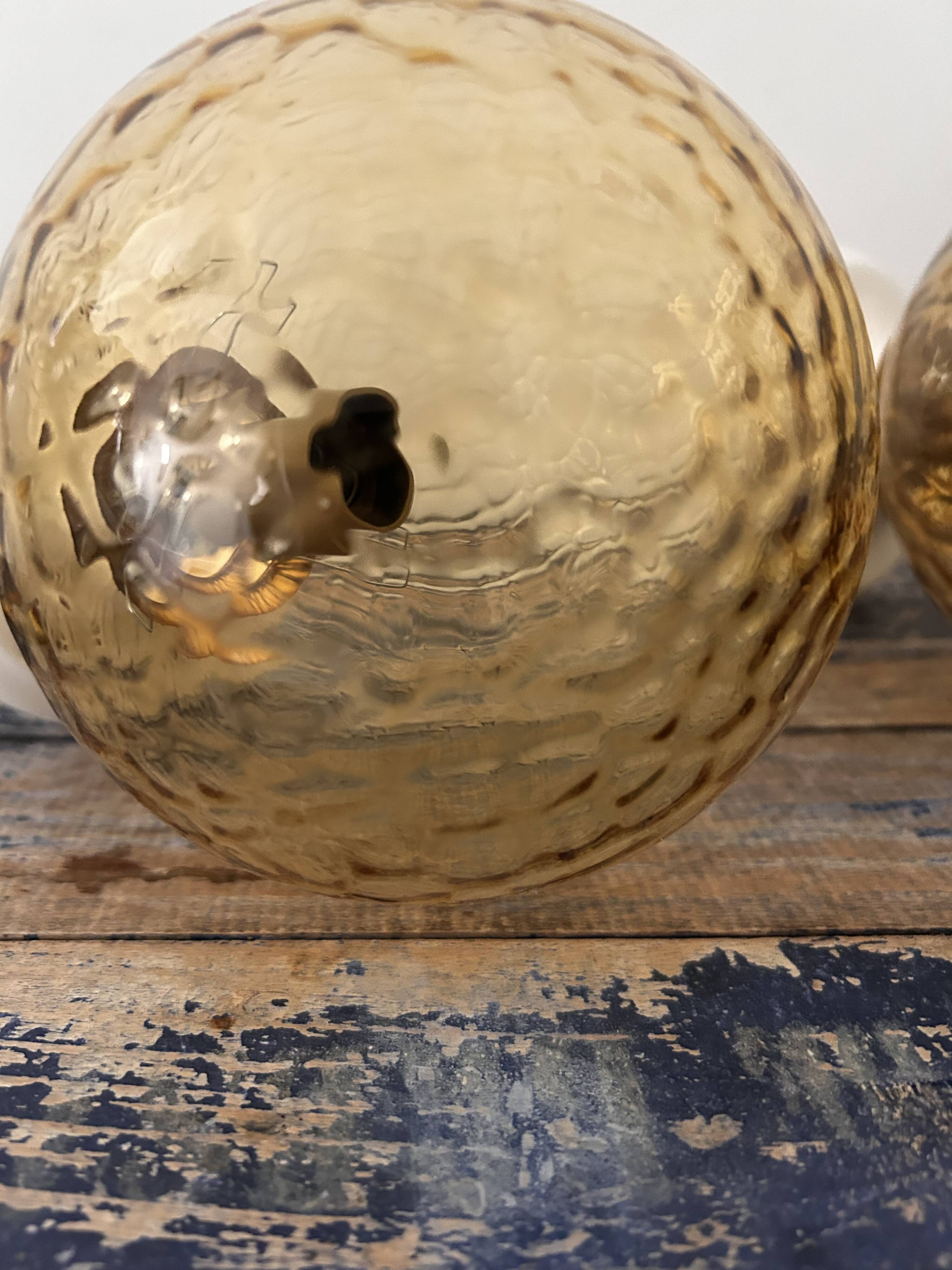 Pair of vintage globe wall lights
