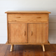 Rattan and wood sideboard from the 50s
