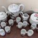 Limoges porcelain tea service – Asian decor "Bird and Peony"