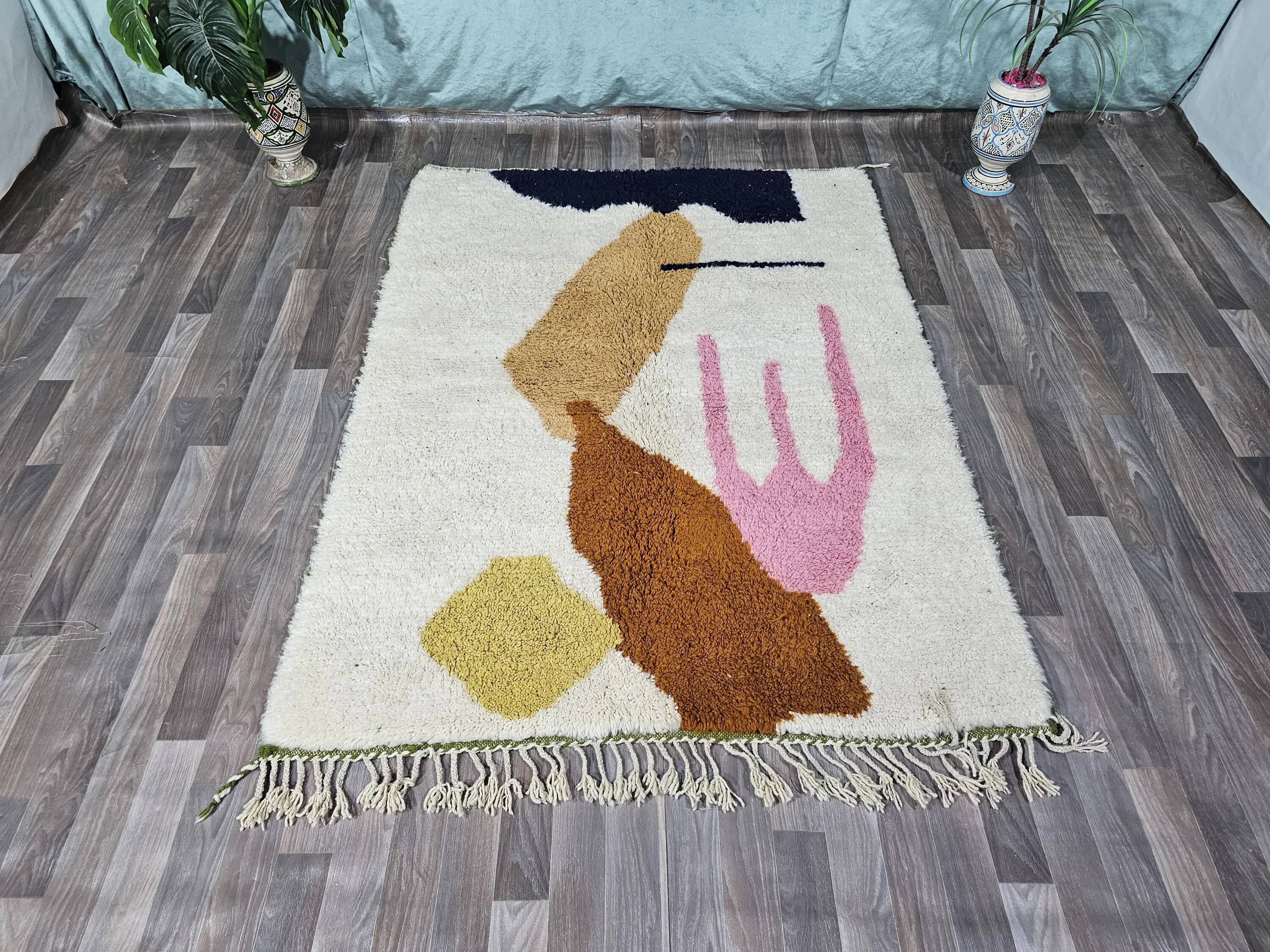 Handmade Berber rug in pure wool 2.5x1.5 m