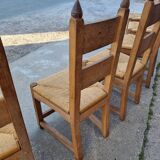 suite of 6 brutalist chairs