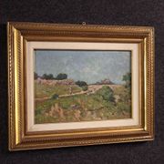 Peinture de paysage italienne signée du 20e siècle