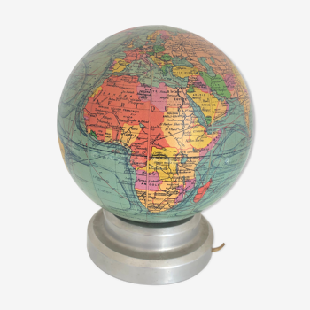 Globe terrestre Girard verre vintage 1950 - 20 cm