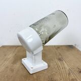 Vintage white porcelain wall light, 1960s