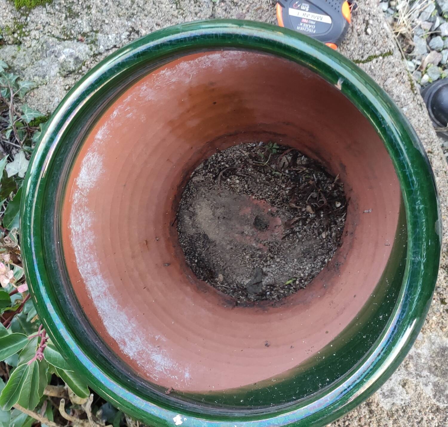 Exterior interior glazed terracotta pot cover