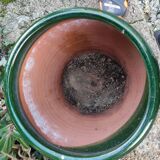 Exterior interior glazed terracotta pot cover