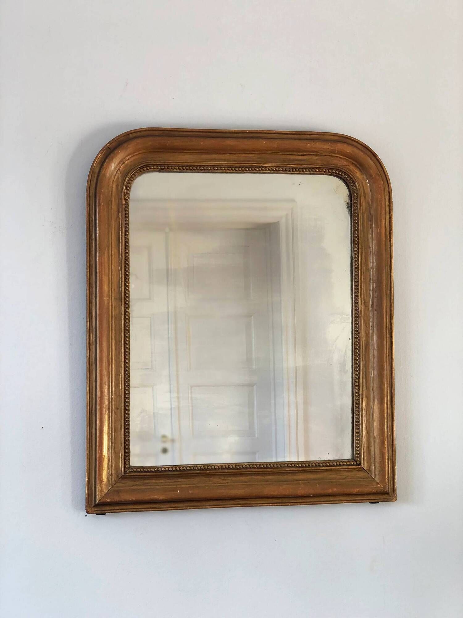 Large antique French Louis Philippe giltwood mirror – late 19th century