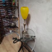 very large lamp bronze lampshade day opaque yellow glass 1940 about ,,57x15