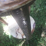 Brass and onyx side table