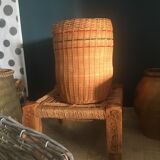 Stool rope and carved wood